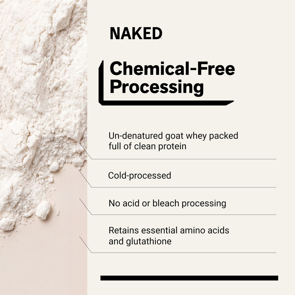 NAKED envase junto a una pesa para comparar tamaño y porciones