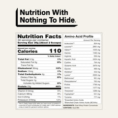 NAKED primer plano de la etiqueta nutricional mostrando macros