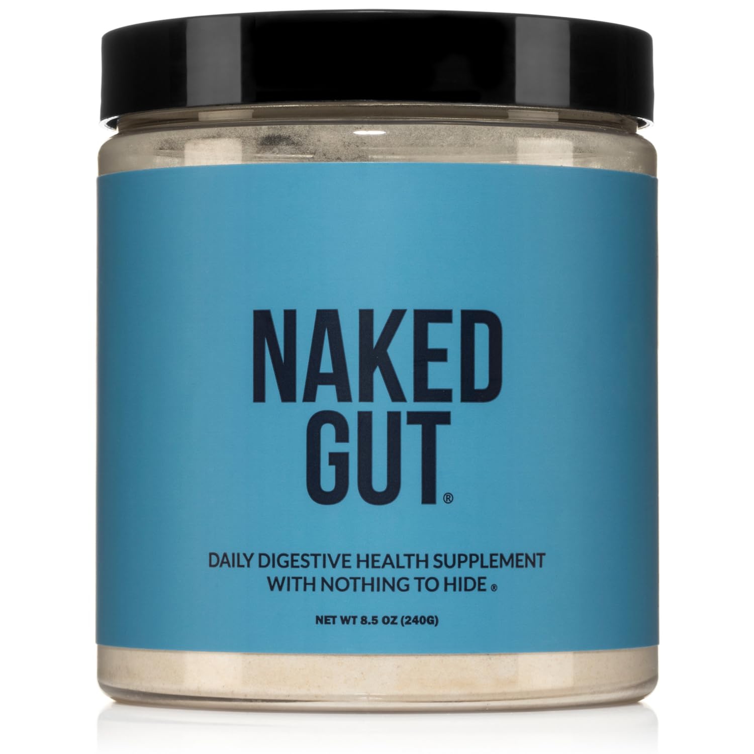 NAKED Gut vista frontal del envase mostrando diseño y raciones