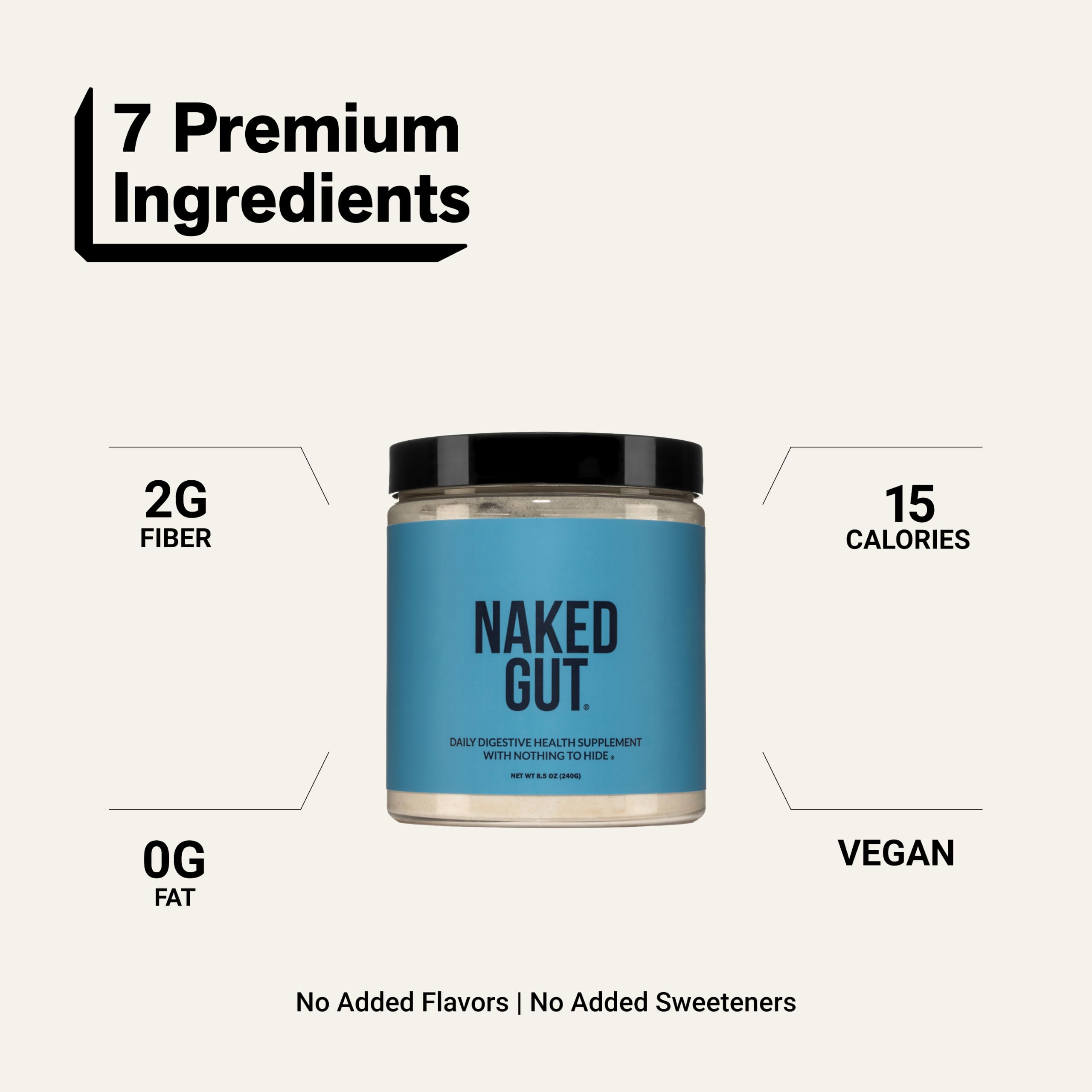 NAKED Gut bebida preparada en vaso listA para tomar y mejorar digestión