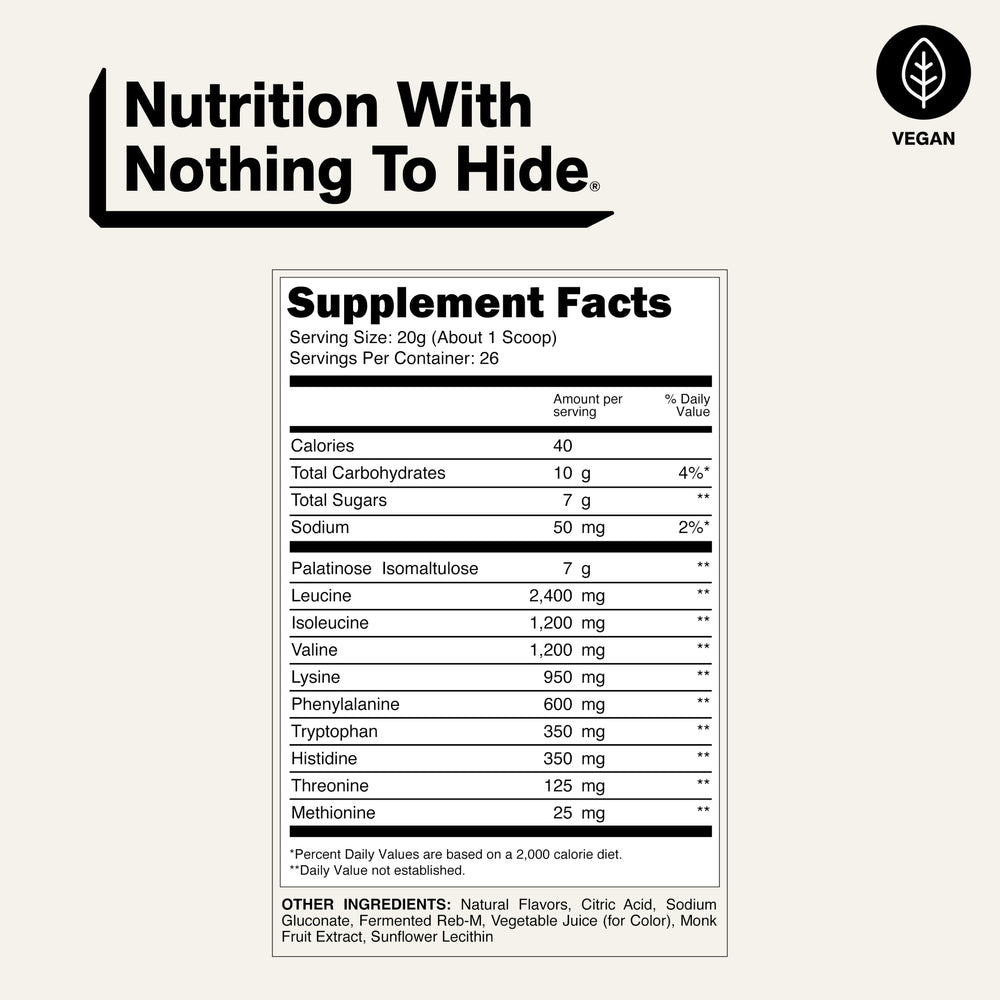 NAKED etiqueta con información nutricional clara y proporción 2:1:1