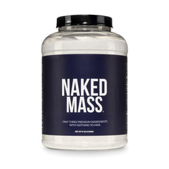 NAKED Mass frente del paquete mostrando envase y beneficio de calorías altas