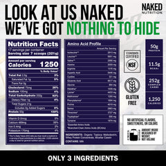 NAKED Mass ingredientes: tapioca, whey y caseína, origen natural