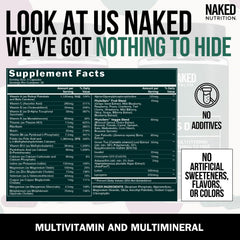NAKED etiqueta con lista de ingredientes y transparencia