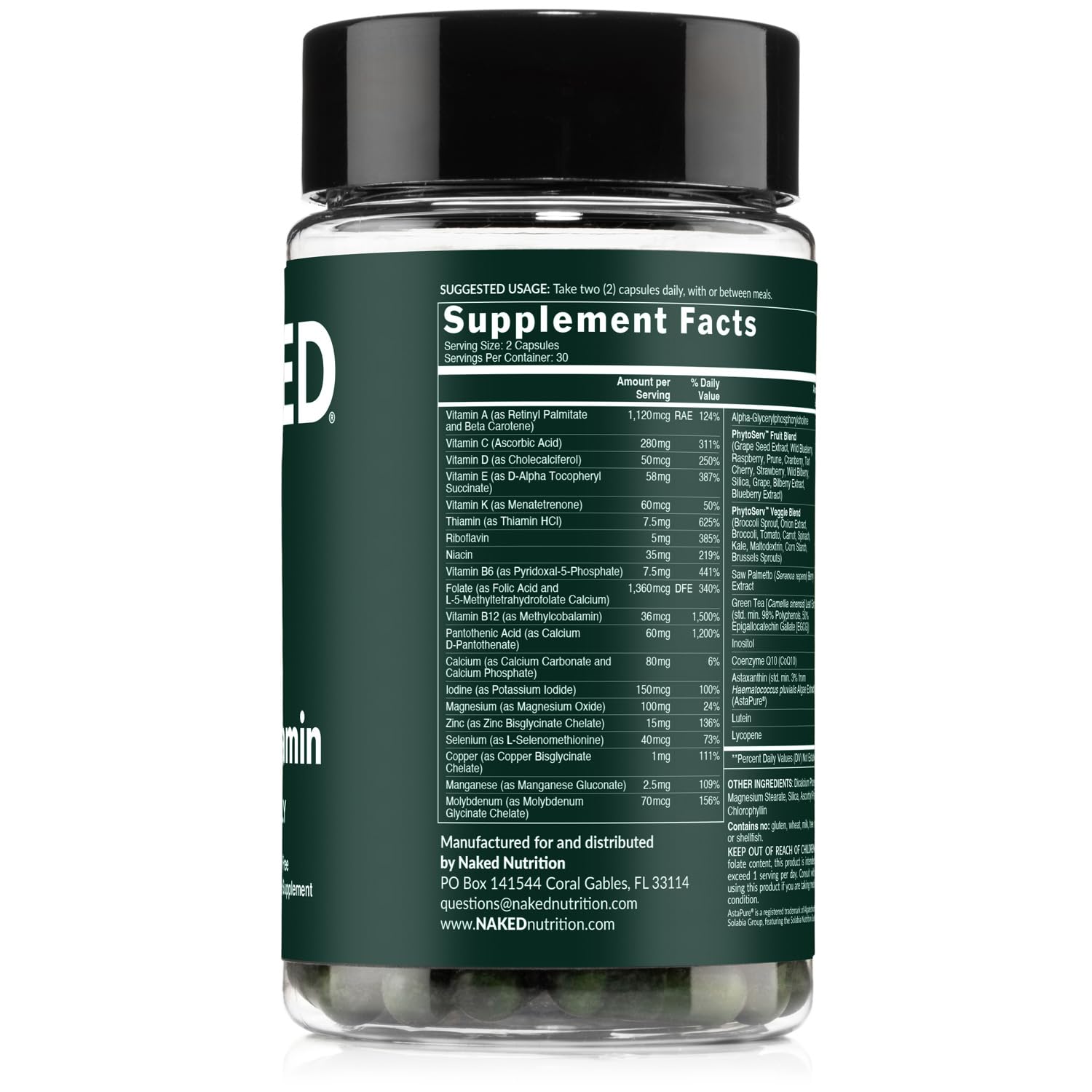 NAKED extractos de supergreens cerca destacando origen vegetal