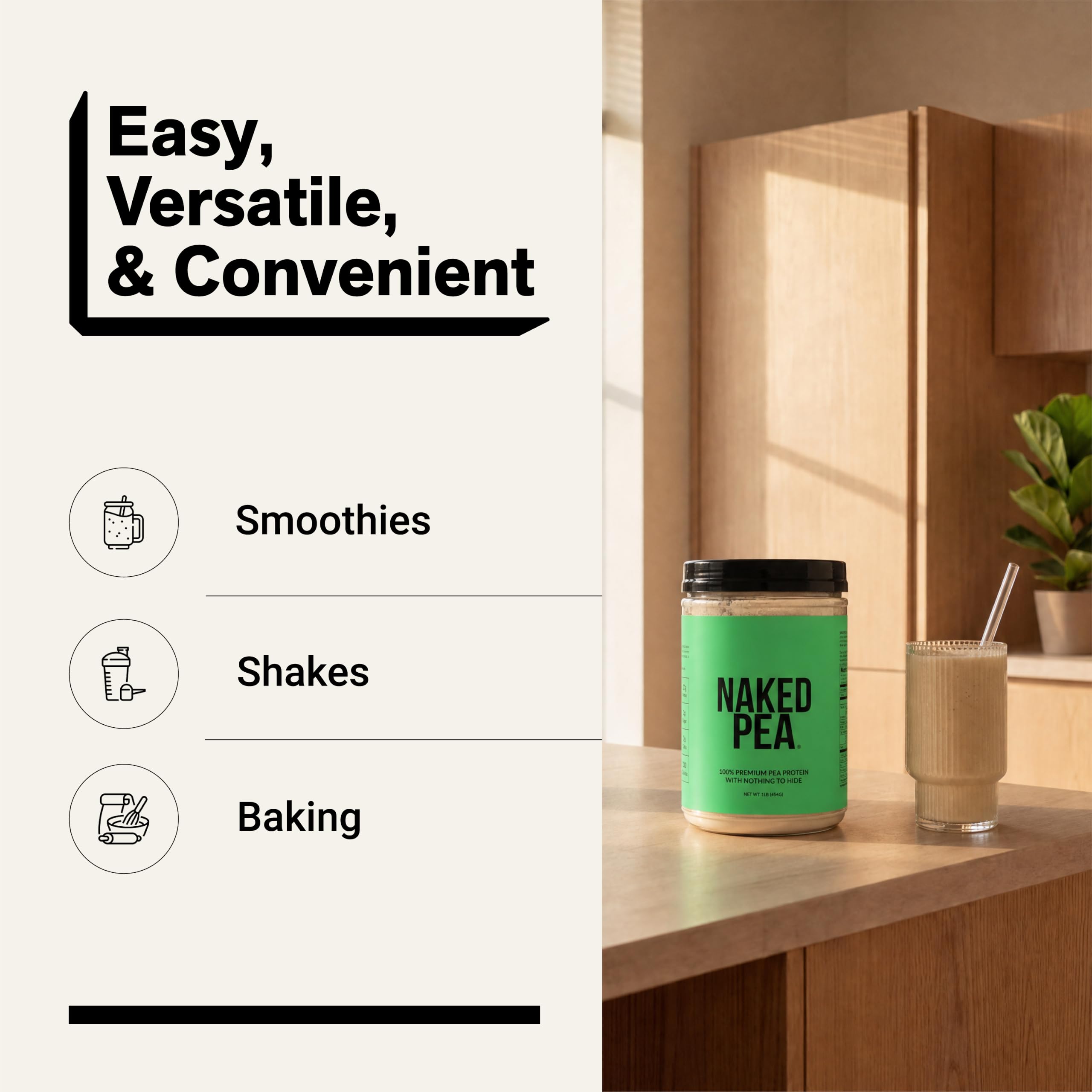 NAKED Pea en receta saludable resaltando versatilidad culinaria