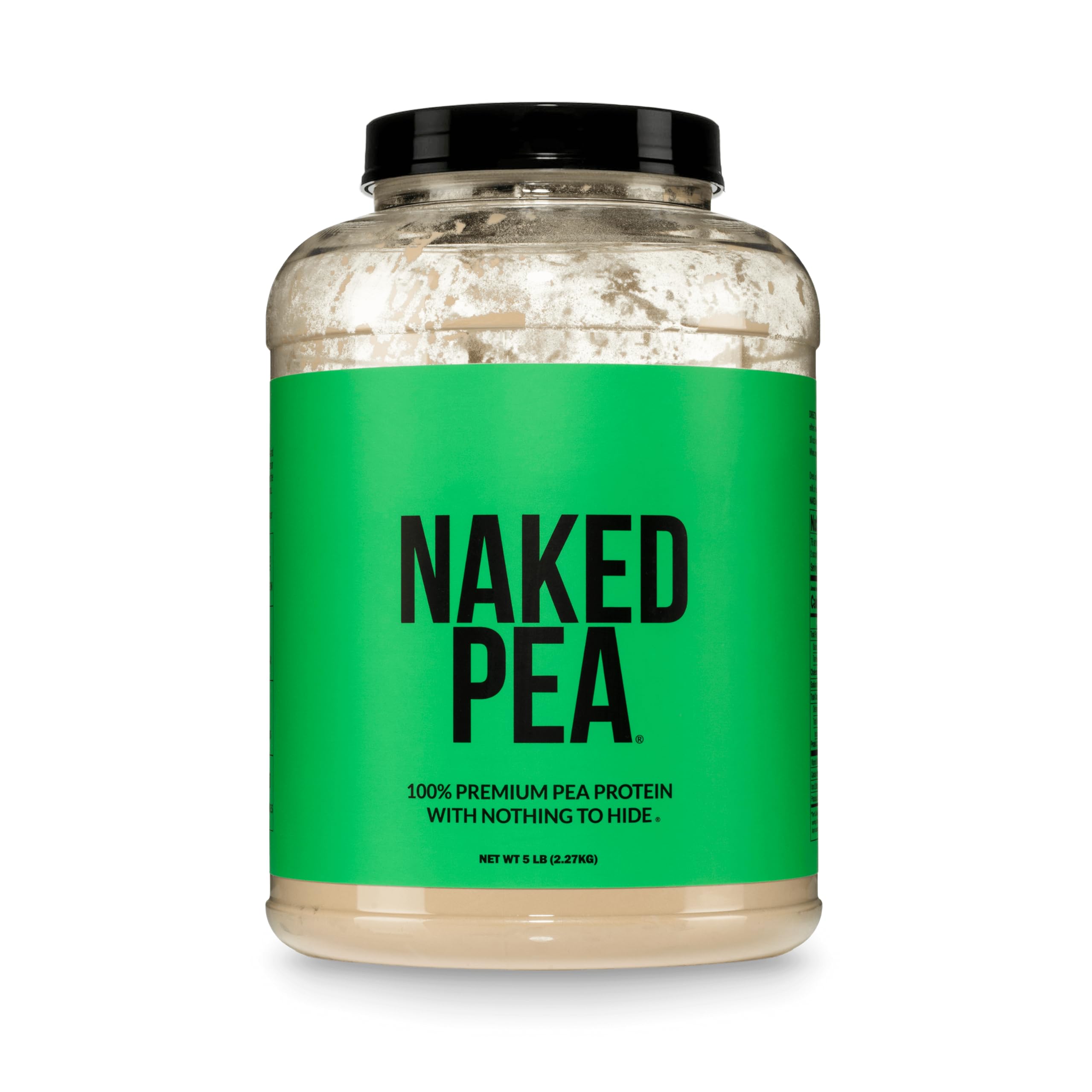 NAKED Pea frente del empaque mostrando su formato de 5 lb y etiqueta clara