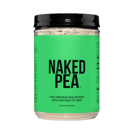 NAKED Pea frente del envase mostrando etiqueta y pureza
