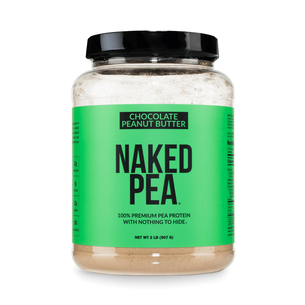 NAKED Pea frente del envase mostrando etiqueta limpia y beneficios