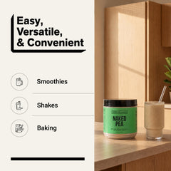 NAKED smoothie con frutas usando el polvo, opción nutritiva y sabrosa