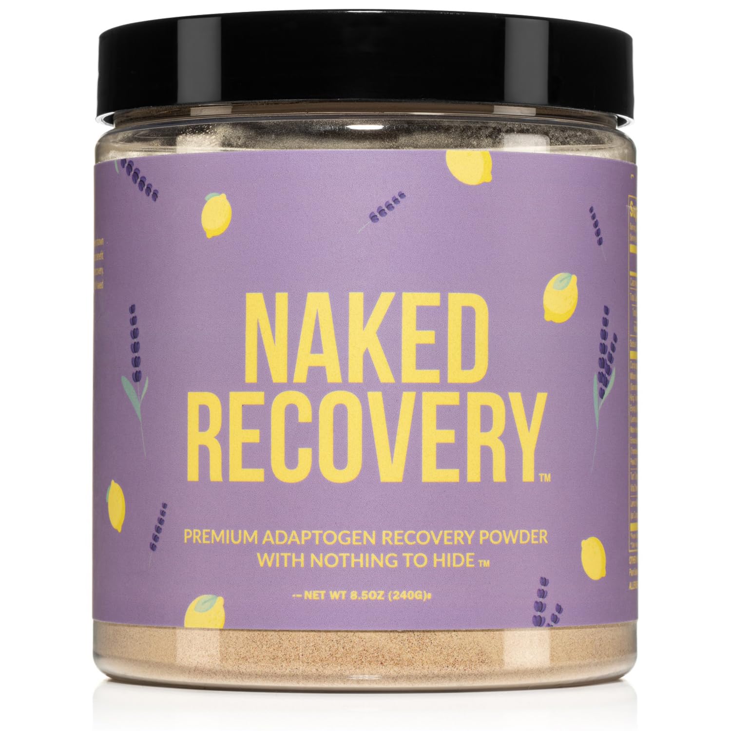 NAKED envase frontal mostrando la marca y beneficios de recuperación