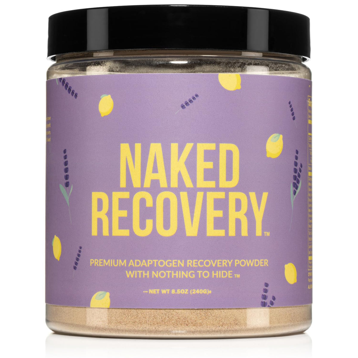NAKED envase frontal mostrando la marca y beneficios de recuperación