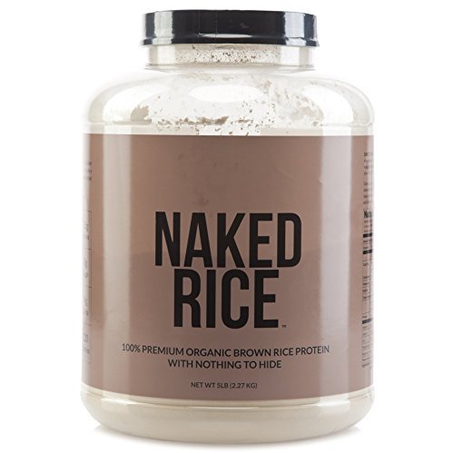 NAKED Rice tamaño del envase comparado con mano para referencia de cantidad