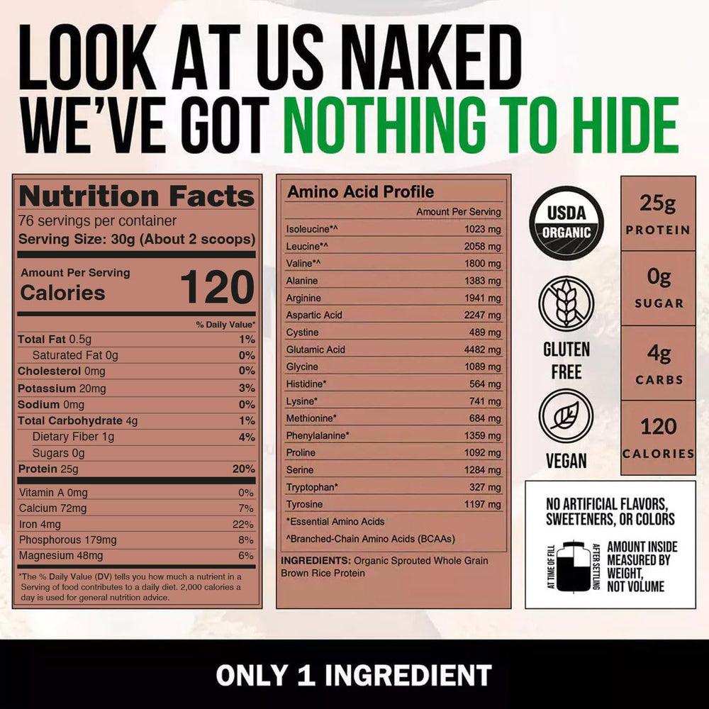 NAKED Rice batido preparado demostrando una opción proteica vegana