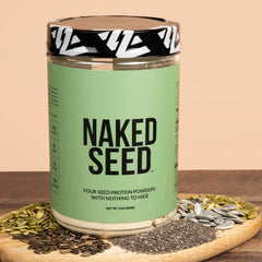 Naked Seed semillas y etiqueta: calabaza, girasol, sandía y chía, transparencia de ingredientes