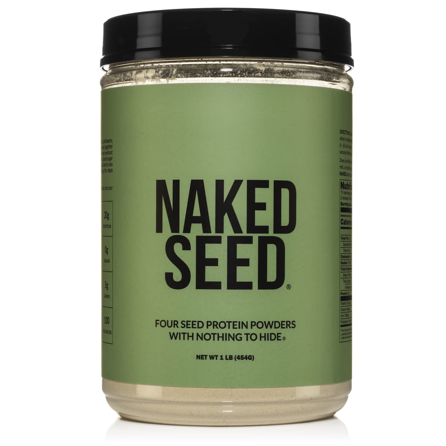 Naked Seed frontal del envase mostrando etiqueta clara y minimalista, fácil elección