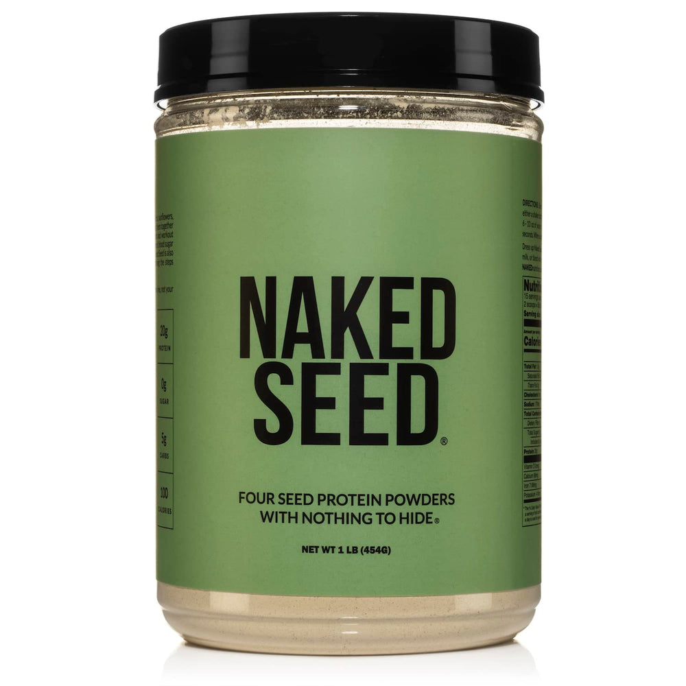 Naked Seed frontal del envase mostrando etiqueta clara y minimalista, fácil elección