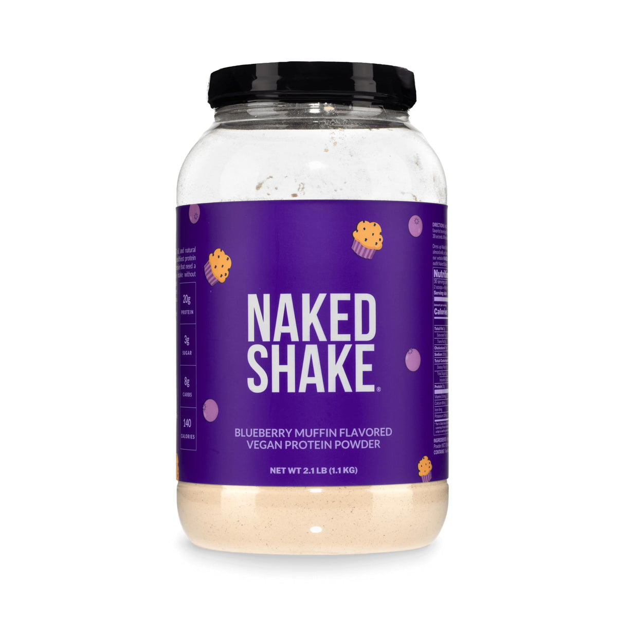 Naked muestra el frente del envase con diseño claro y raciones visibles