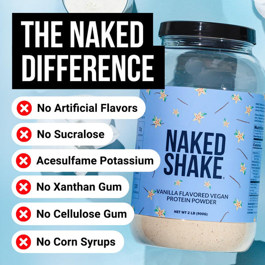 NAKED Shake polvo textura cercana resaltando pureza y mezcla fácil