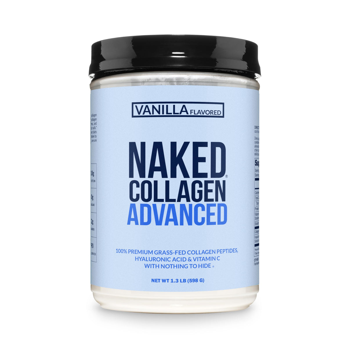 NAKED envase frontal mostrando etiqueta y tamaño, confianza en pureza