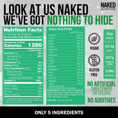 Comparación de tamaño del bote NAKED Vegan Mass con una mano para valorar la cantidad