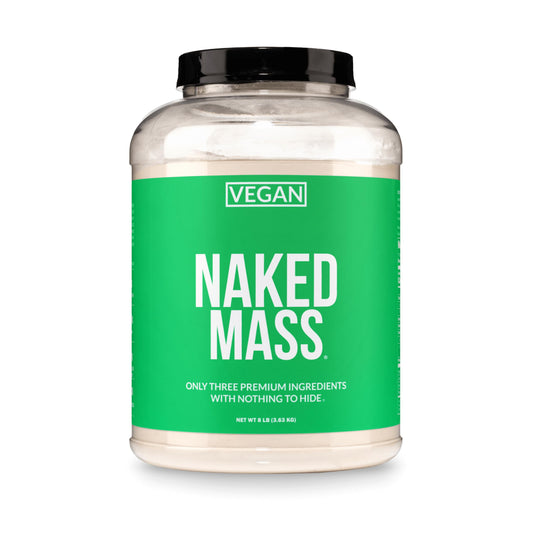 NAKED frasco frontal mostrando diseño y formato en 8 lb