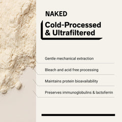 NAKED Whey batido en vaso listo para consumir y apoyo a recuperación