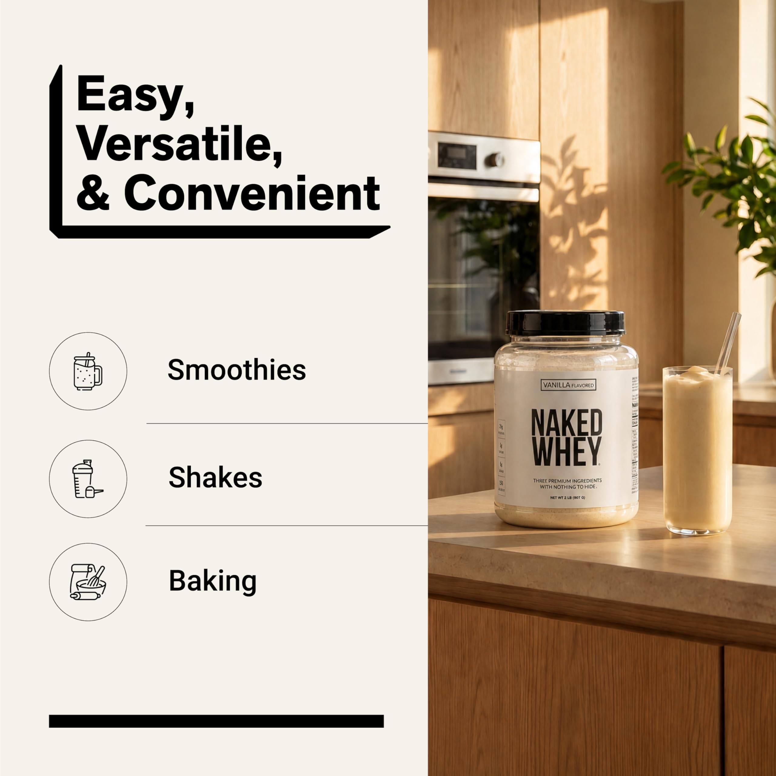 NAKED Whey integrado en pancakes proteicos, receta alta en proteína práctica