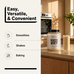 NAKED Whey integrado en pancakes proteicos, receta alta en proteína práctica