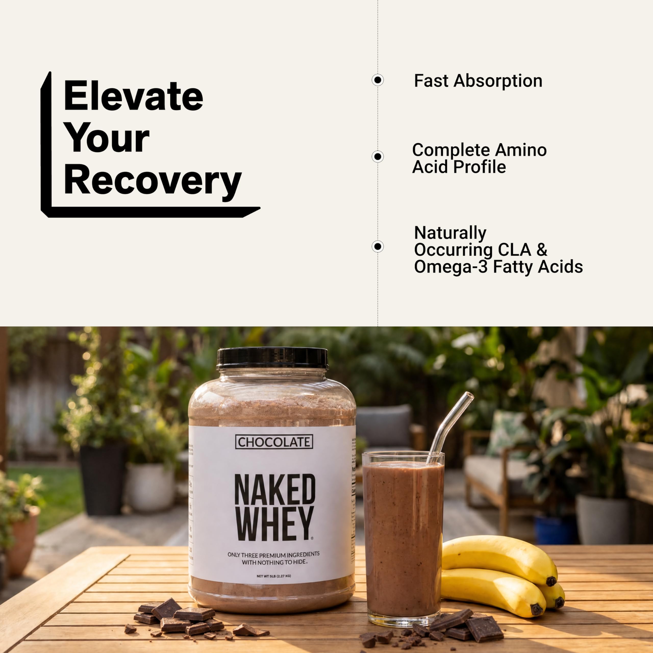 NAKED Whey etiqueta con sello NSF que certifica pureza y seguridad