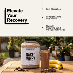 NAKED Whey etiqueta con sello NSF que certifica pureza y seguridad