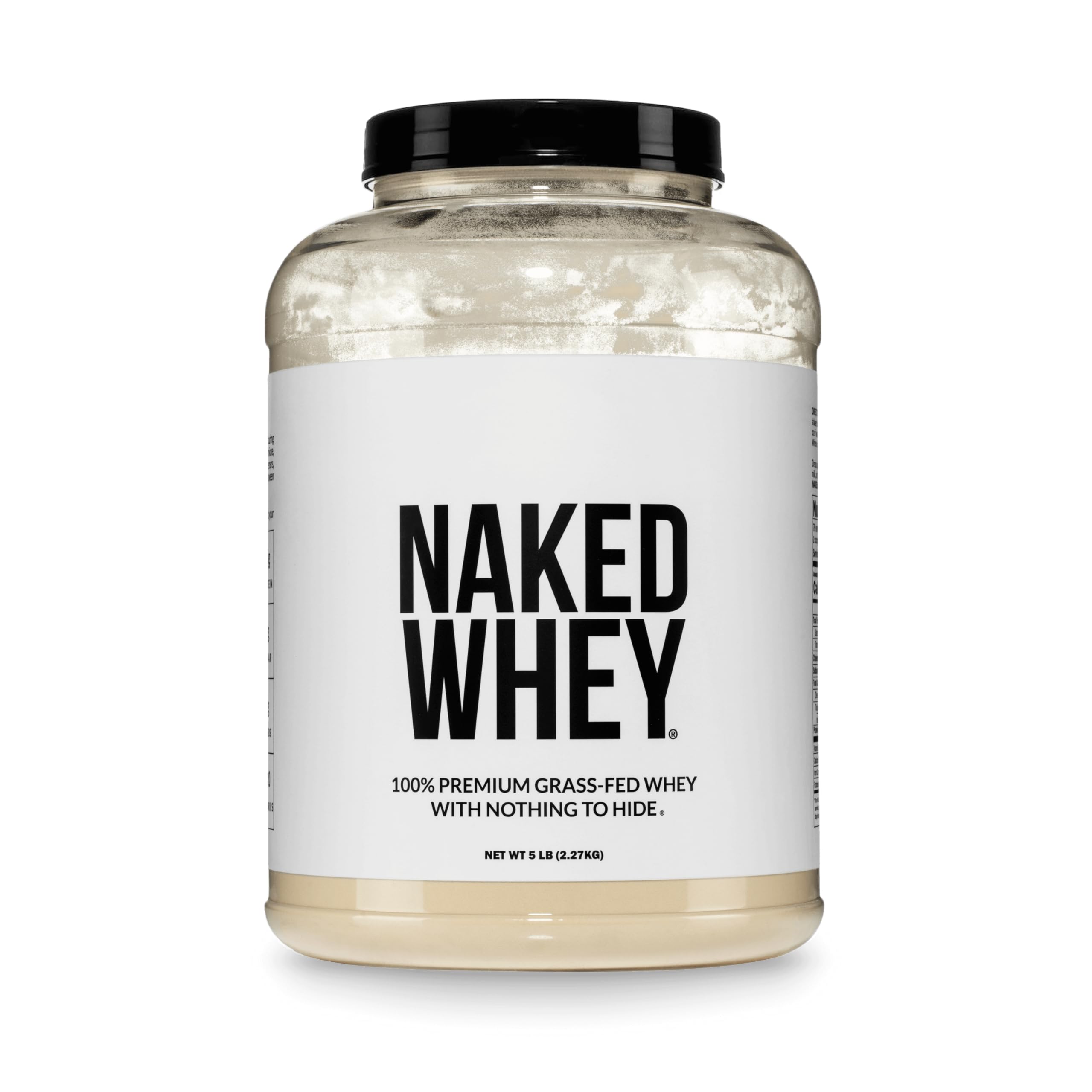 NAKED Whey frente del envase mostrando diseño limpio y 5 lb como ventaja