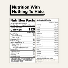 NAKED etiqueta nutricional legible con 30 g proteína y 0 g carbohidratos