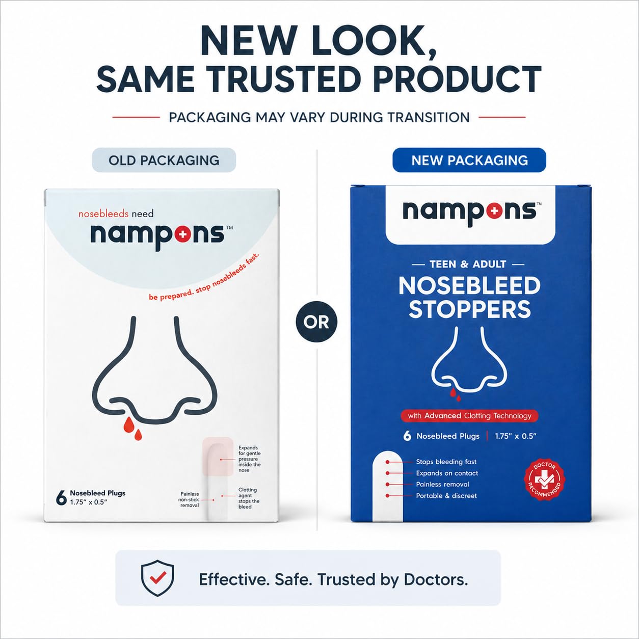 Etiqueta de Nampons mostrando ingredientes y pautas de uso, información clara para el usuario
