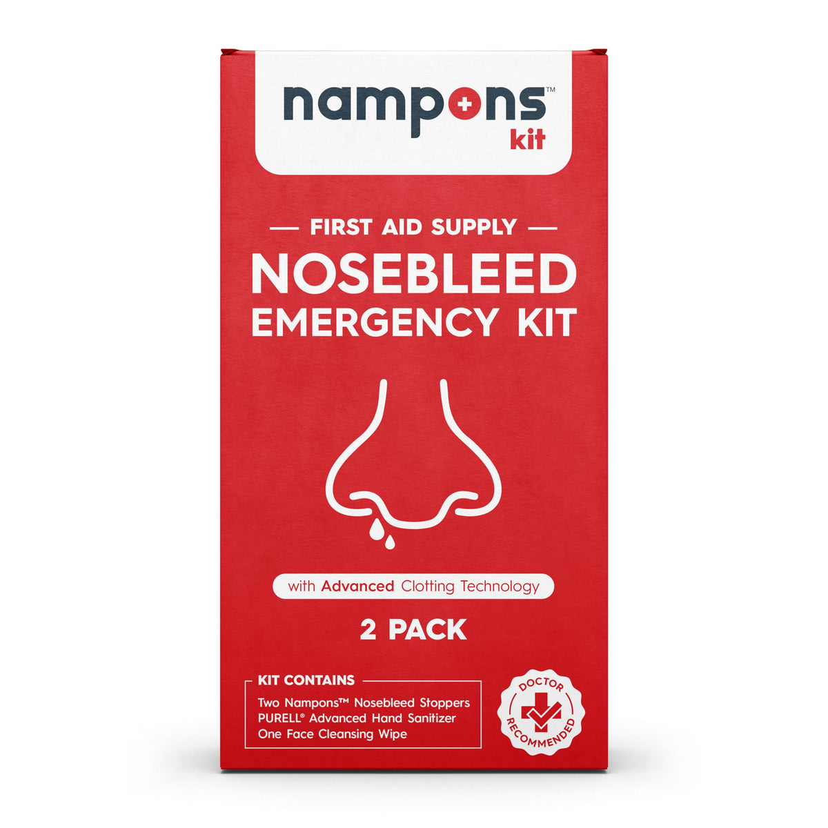 Nampons kit frontal compacto mostrando contenido y beneficio de preparación