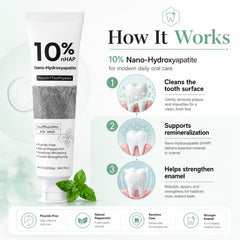Generic Nano-Hydroxyapatite Toothpaste familia usando producto en momento cotidiano