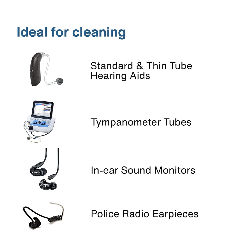 NanoClean uso con auricular in-ear limpiando la boquilla para mejorar rendimiento