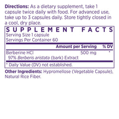 NAOMI cápsula vegetal abierta con berberina HCl y claridad en composición
