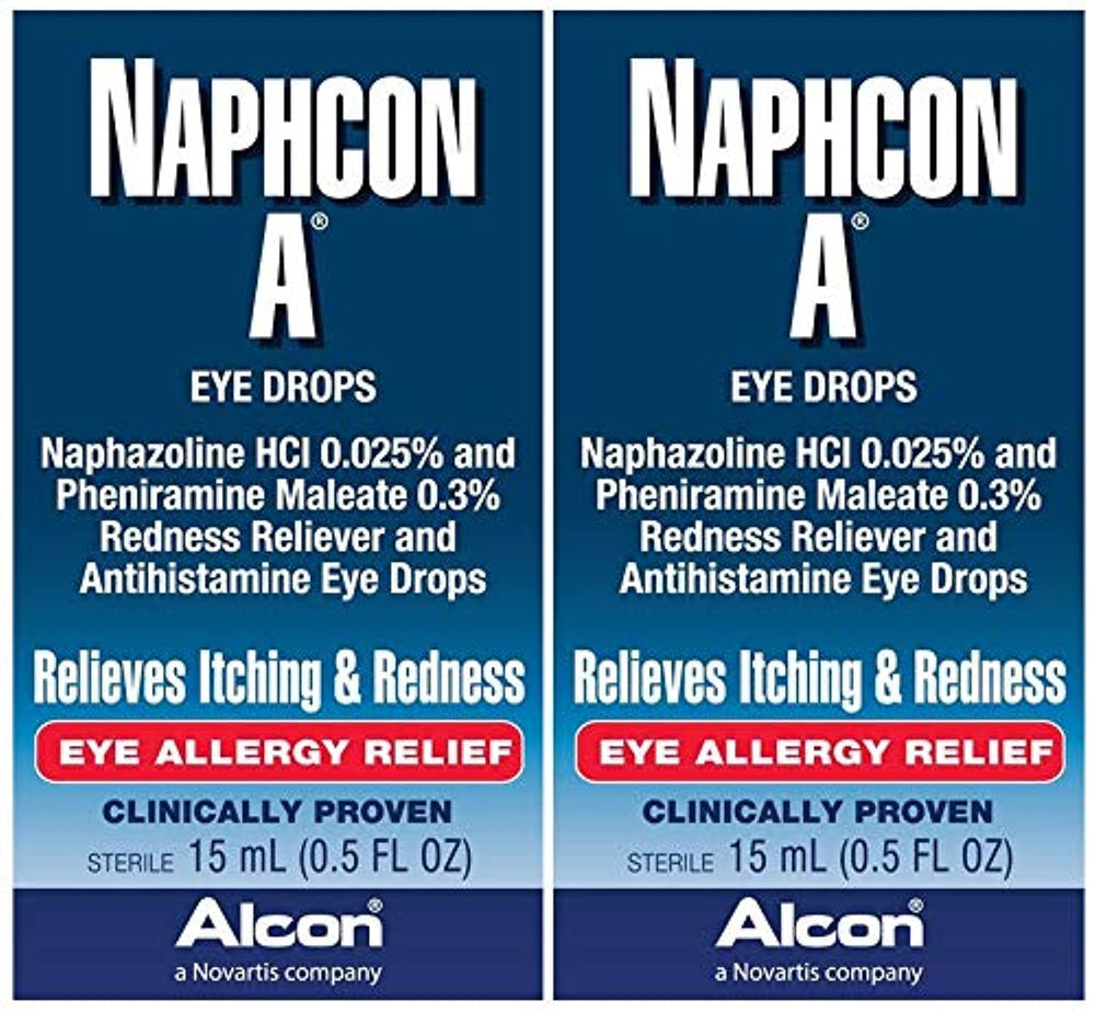 Naphcon A frasco frontal 15 ml mostrando etiqueta clara para alivio rápido