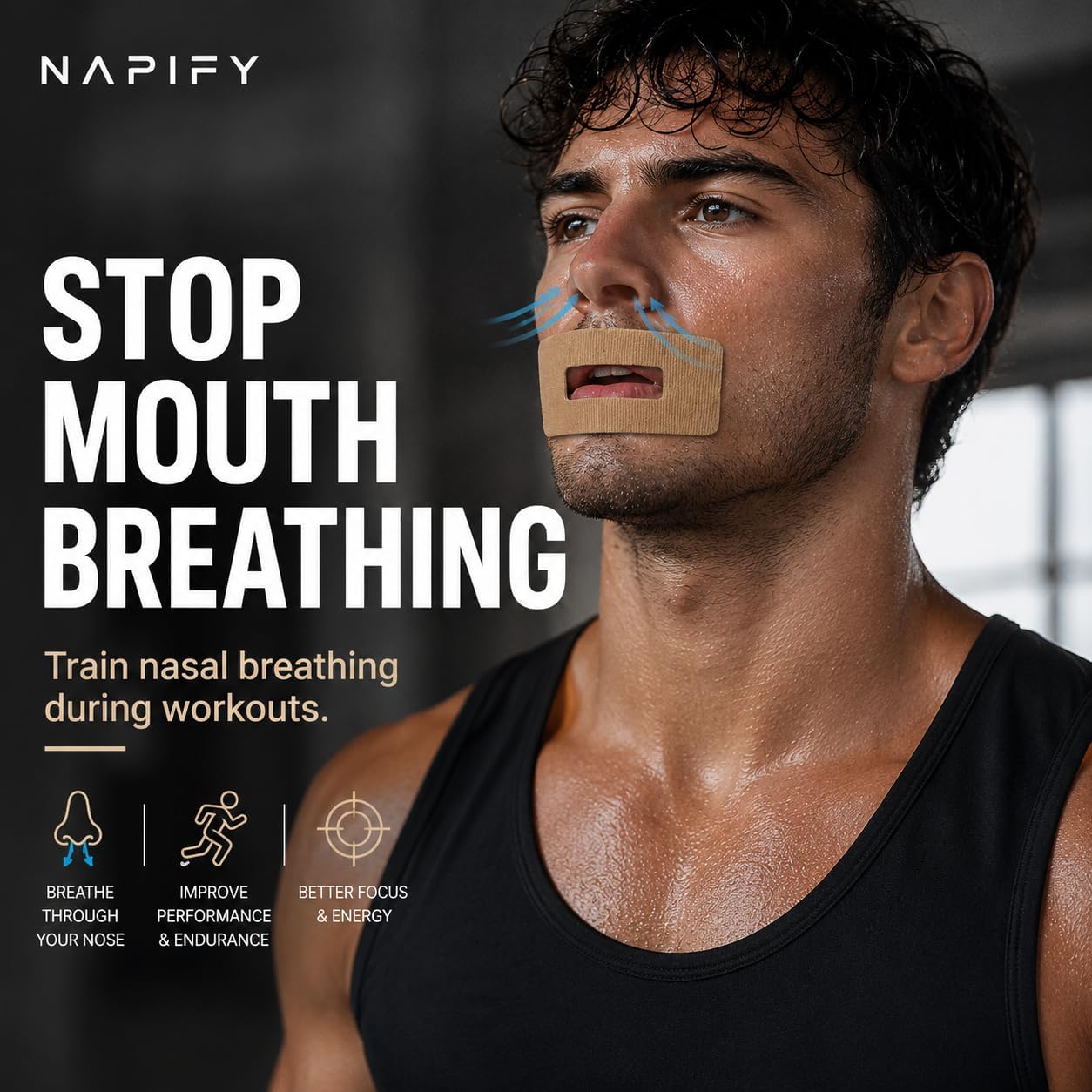 Napify comparación de tamaño junto a mano para ver escala real