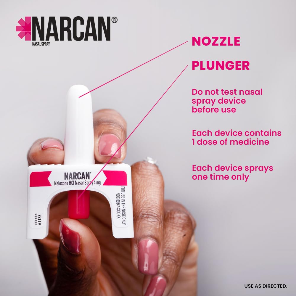 NARCAN dentro de un botiquín para completar suministros de primeros auxilios