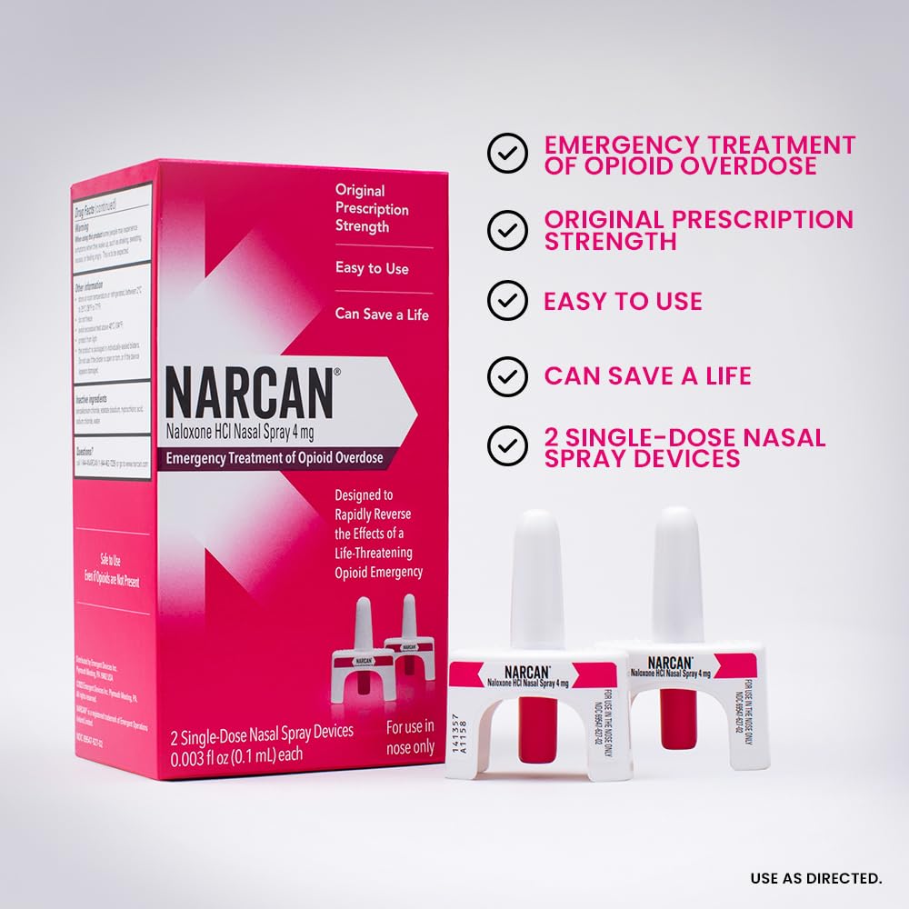 NARCAN dispositivo en primer plano que destaca su diseño listo para usar