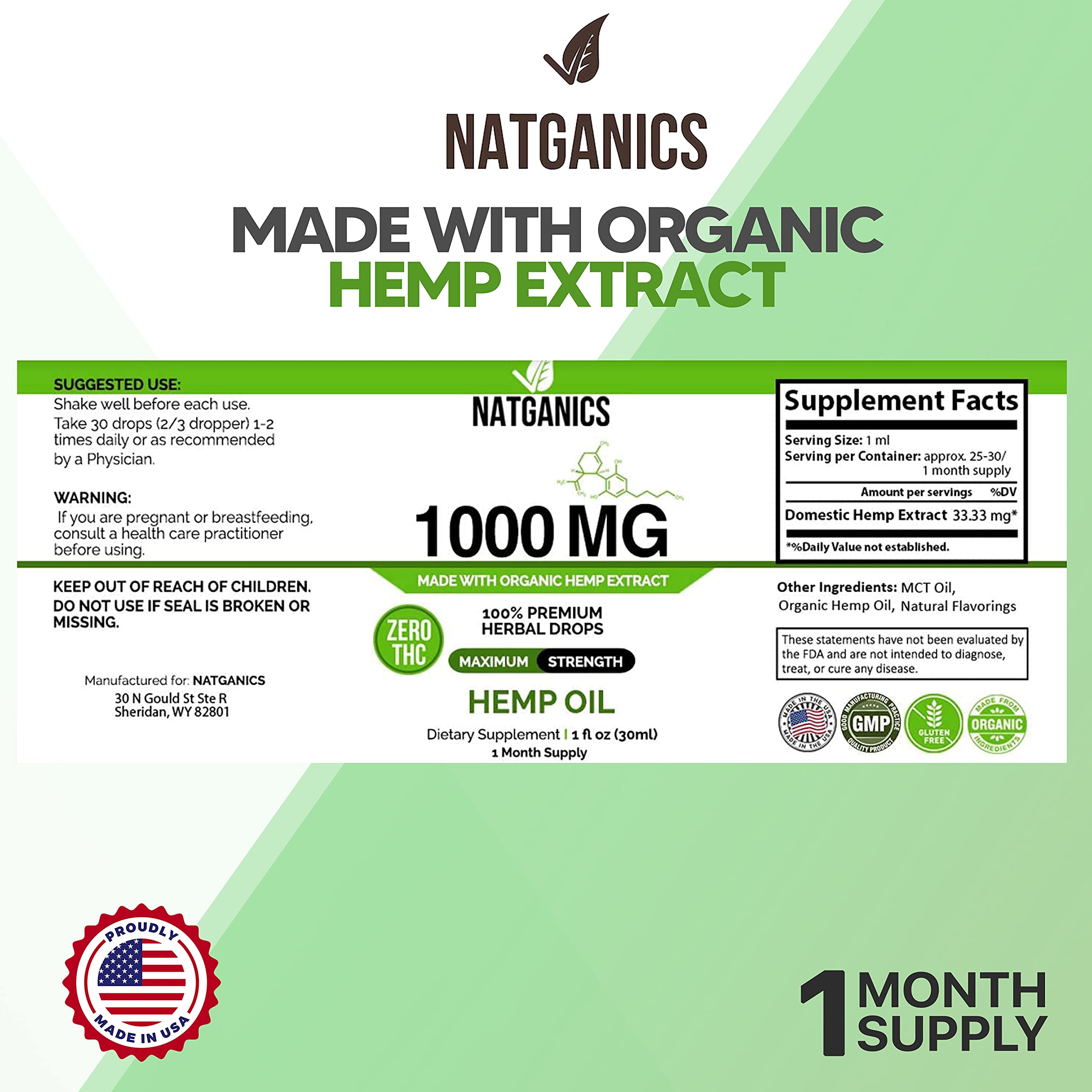 Natganics etiqueta detalle que resalta 1000 mg y extracción CO2