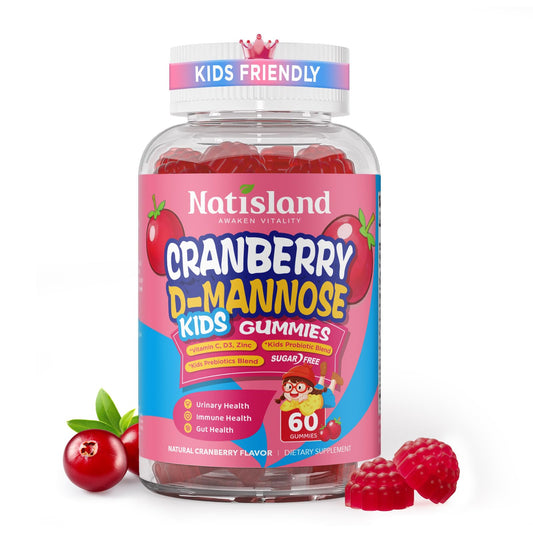 NATISLAND gomitas frontal del envase mostrando cantidad y beneficios