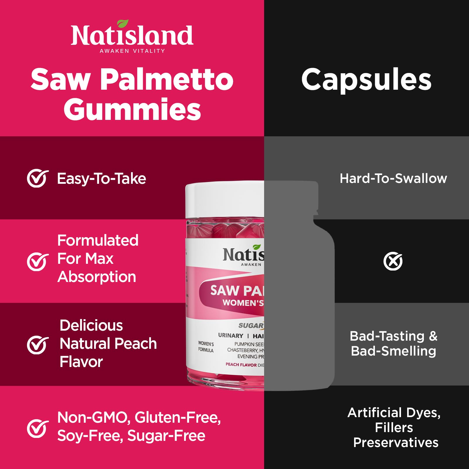 NATISLAND mujer con cabello sano, ejemplo de aspecto mejorado