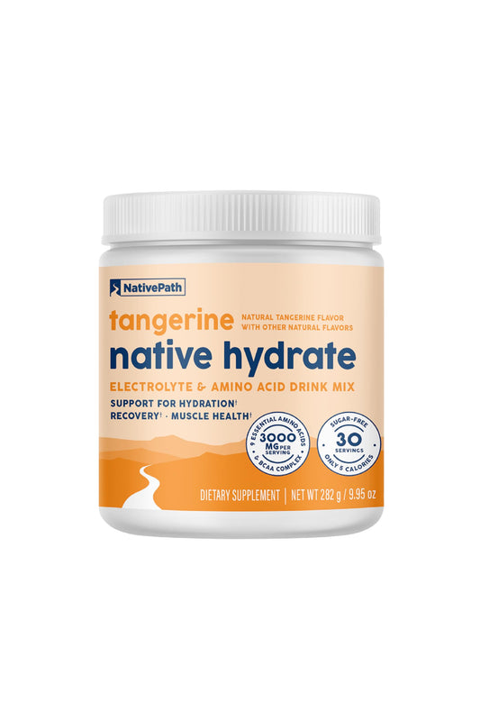 NativePath Hydrate frente del envase mostrando diseño y porciones