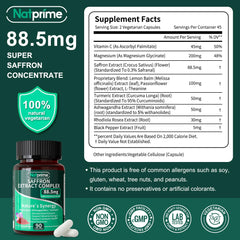 Natprime Azafran capsulas libres de alergenos para uso diario