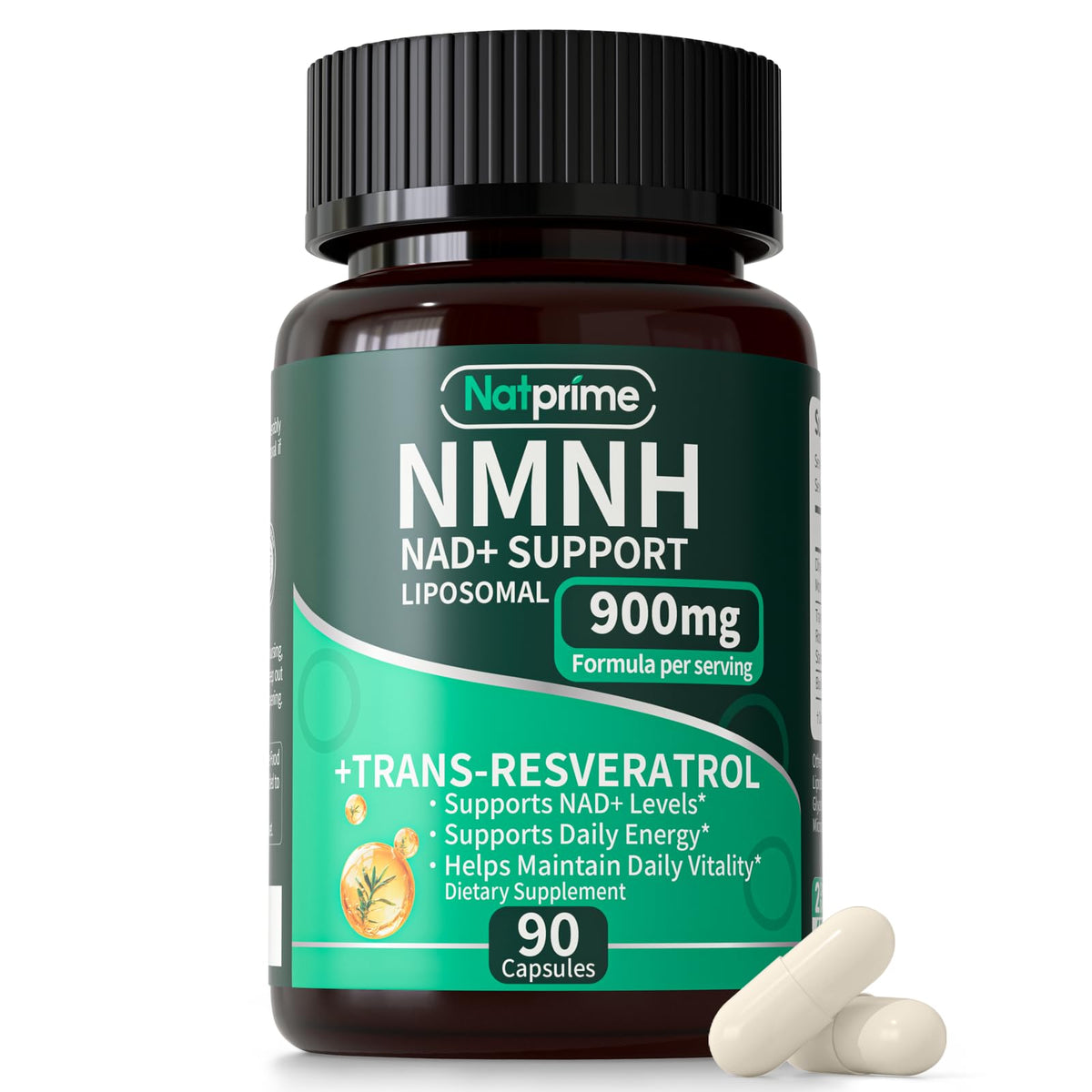 Natprime NMNH: botella de suplemento liposomal para energía diaria