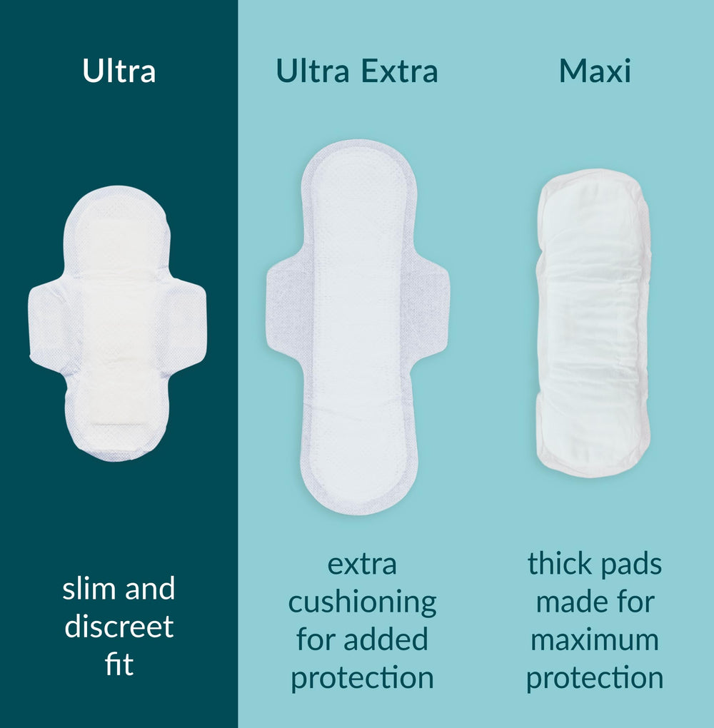 natracare toalla comparada con regla para escala, tamaño compacto y delgado