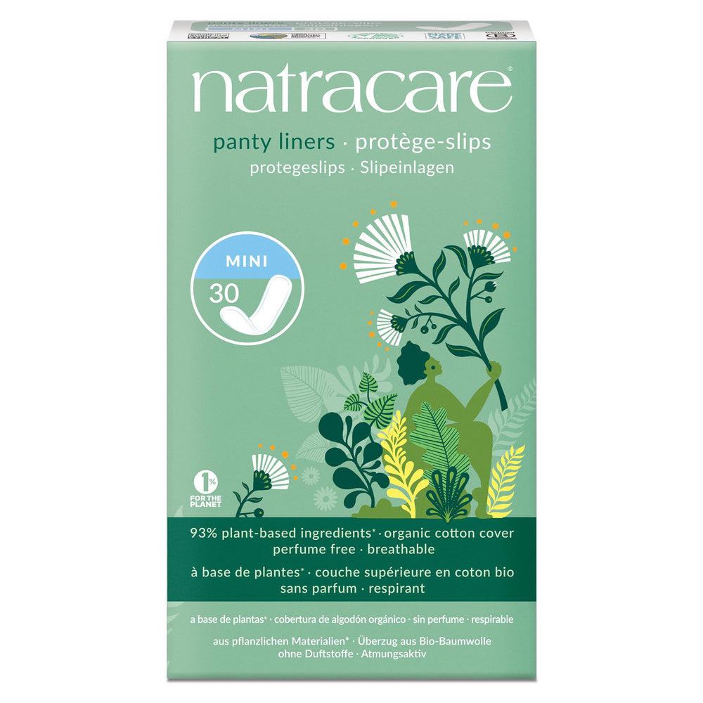 NATRACARE frente del empaque mostrando pack de 30, comodidad natural